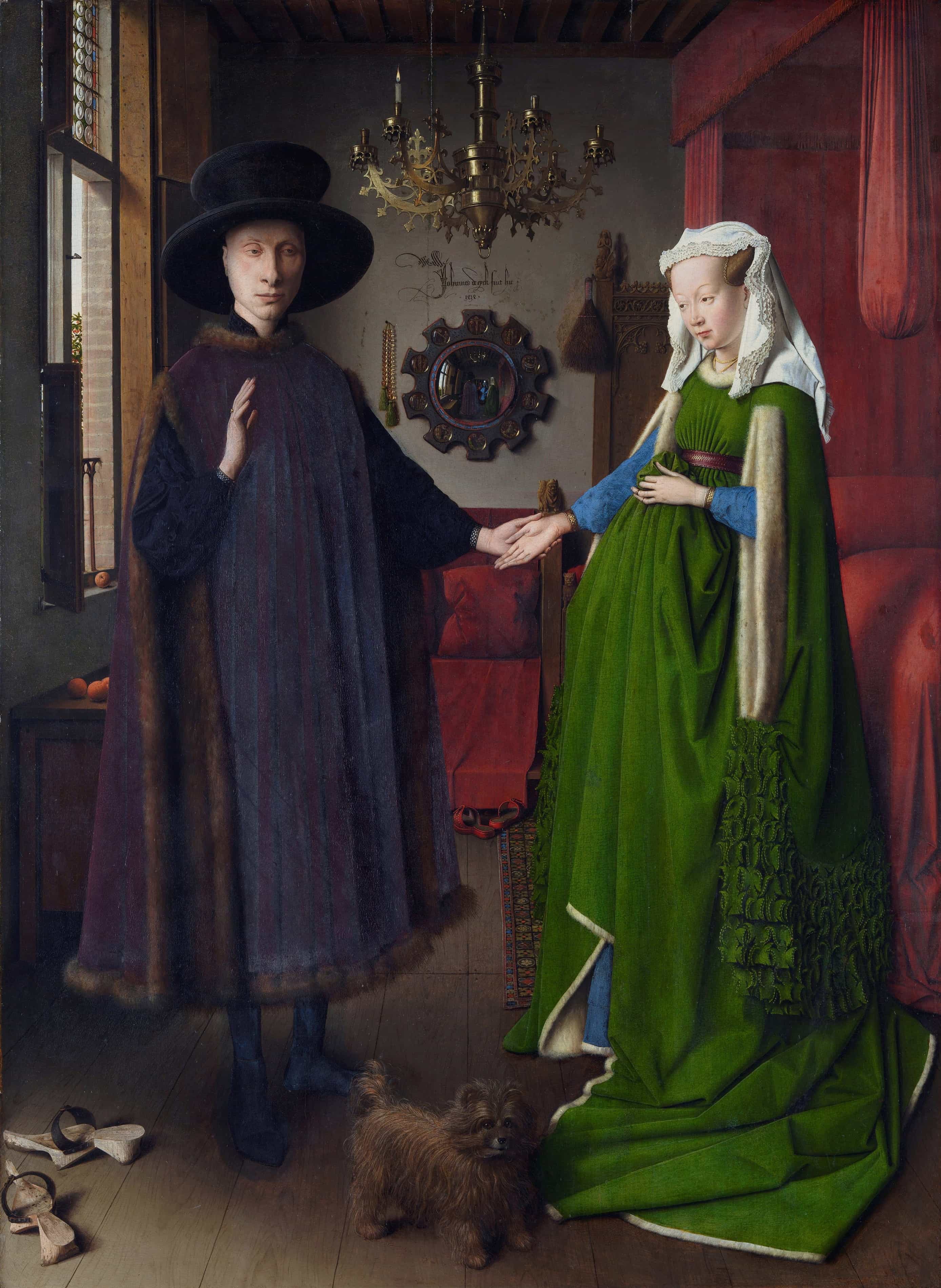 《アルノルフィニ夫妻の肖像》 ヤン・ファン・エイク  【1434年】